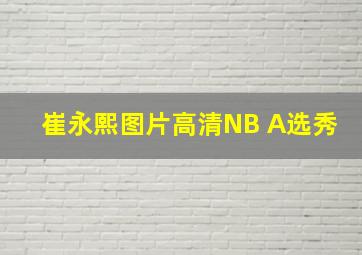 崔永熙图片高清NB A选秀